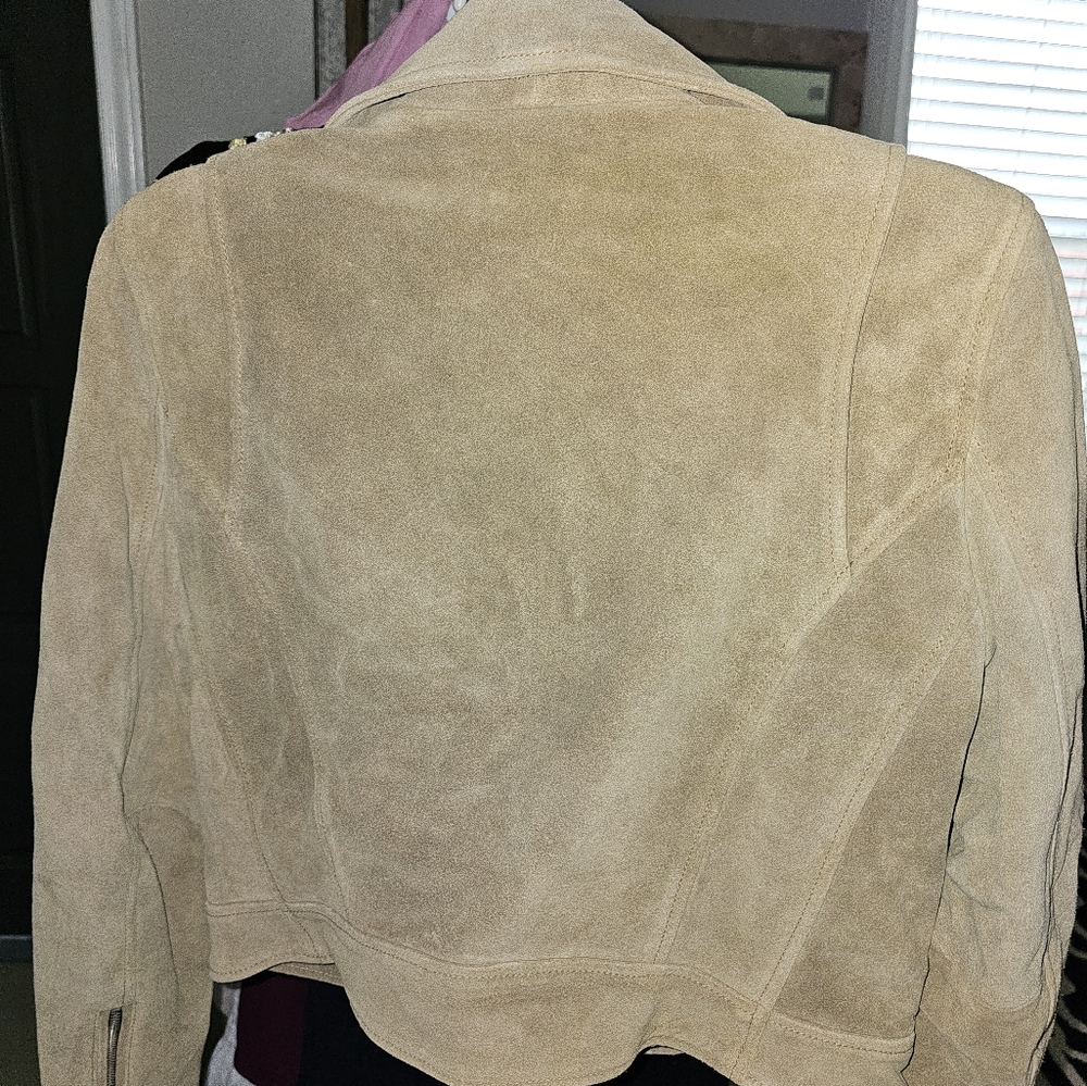 JASON WU BIKER 100% LEATHER SUEDE JACKET SZ SMALL MOTO Luxury - Picture 4 of 6